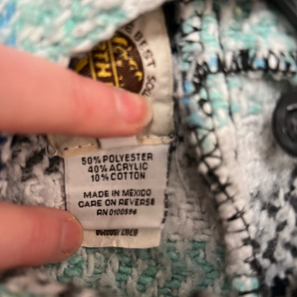 Earth Rags Baja Mexican Hoodie in Pistachio Size Large - Picture 3 of 10